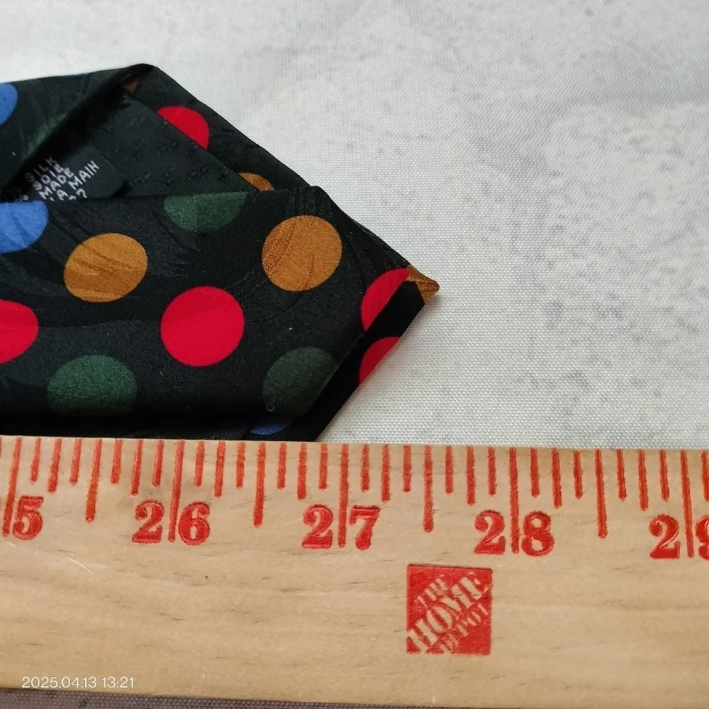 GR Collezioni Polka Dot Men's Tie Necktie Multicolor Silk Geometric Business Fun